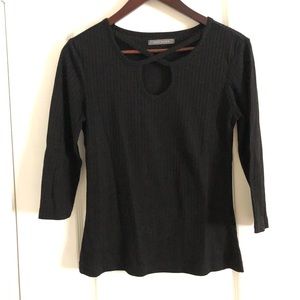 Black top with crisscross detail